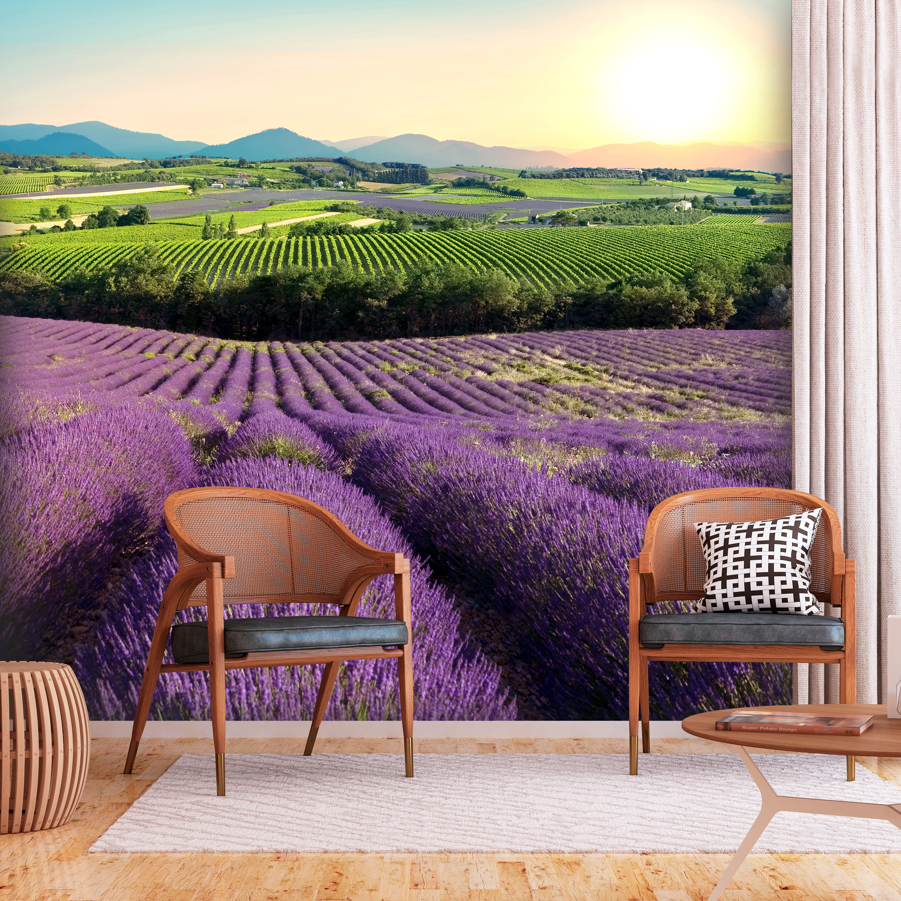Self-adhesive Wallpaper - Lavender Field - 441x315