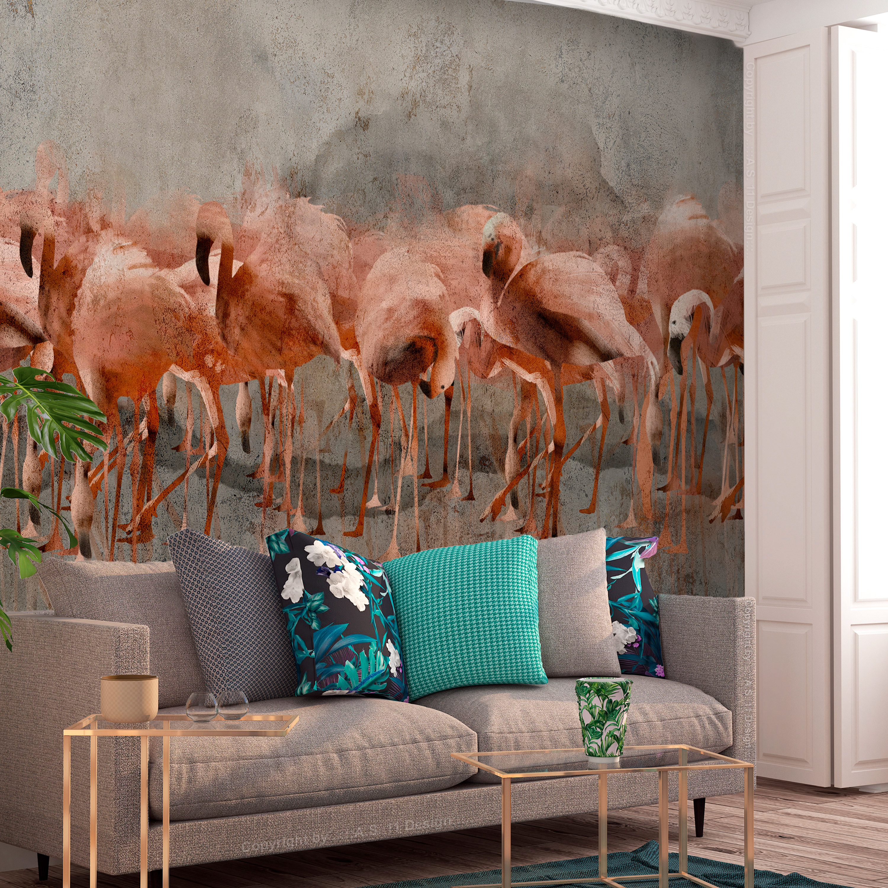 Wallpaper - Flamingo Lake - 400x280