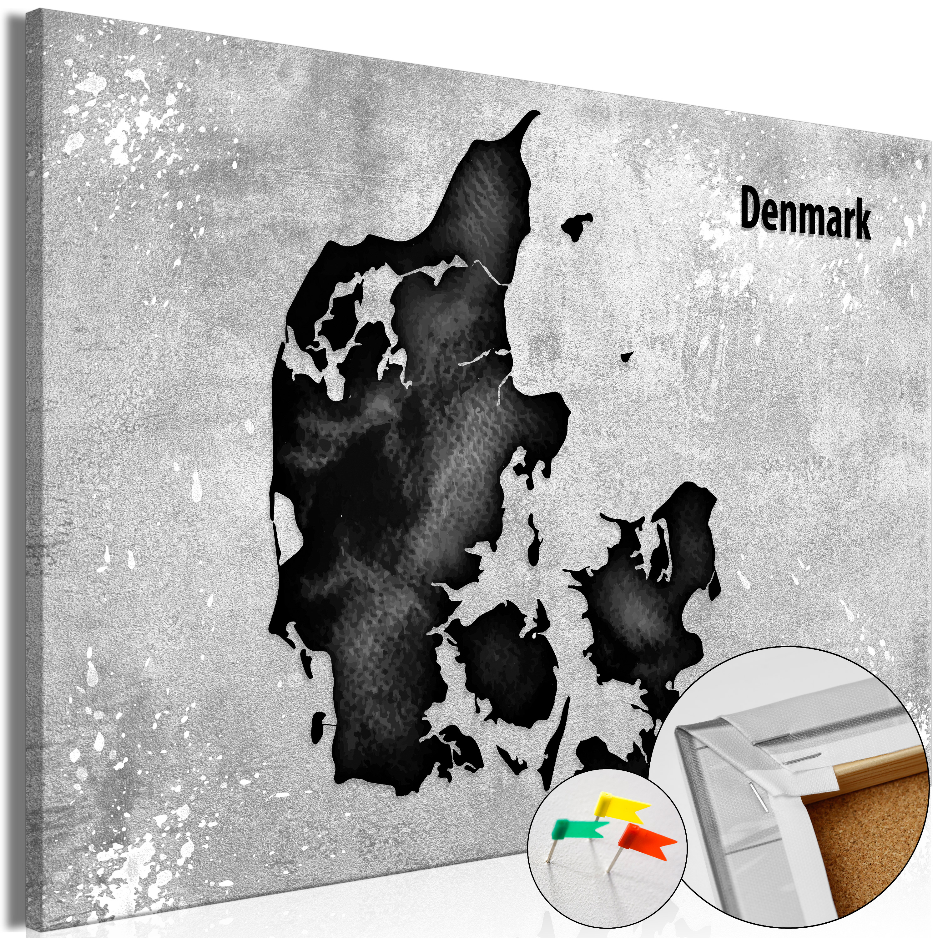 Decorative Pinboard - Scandinavian Beauty [Cork Map] - 120x80
