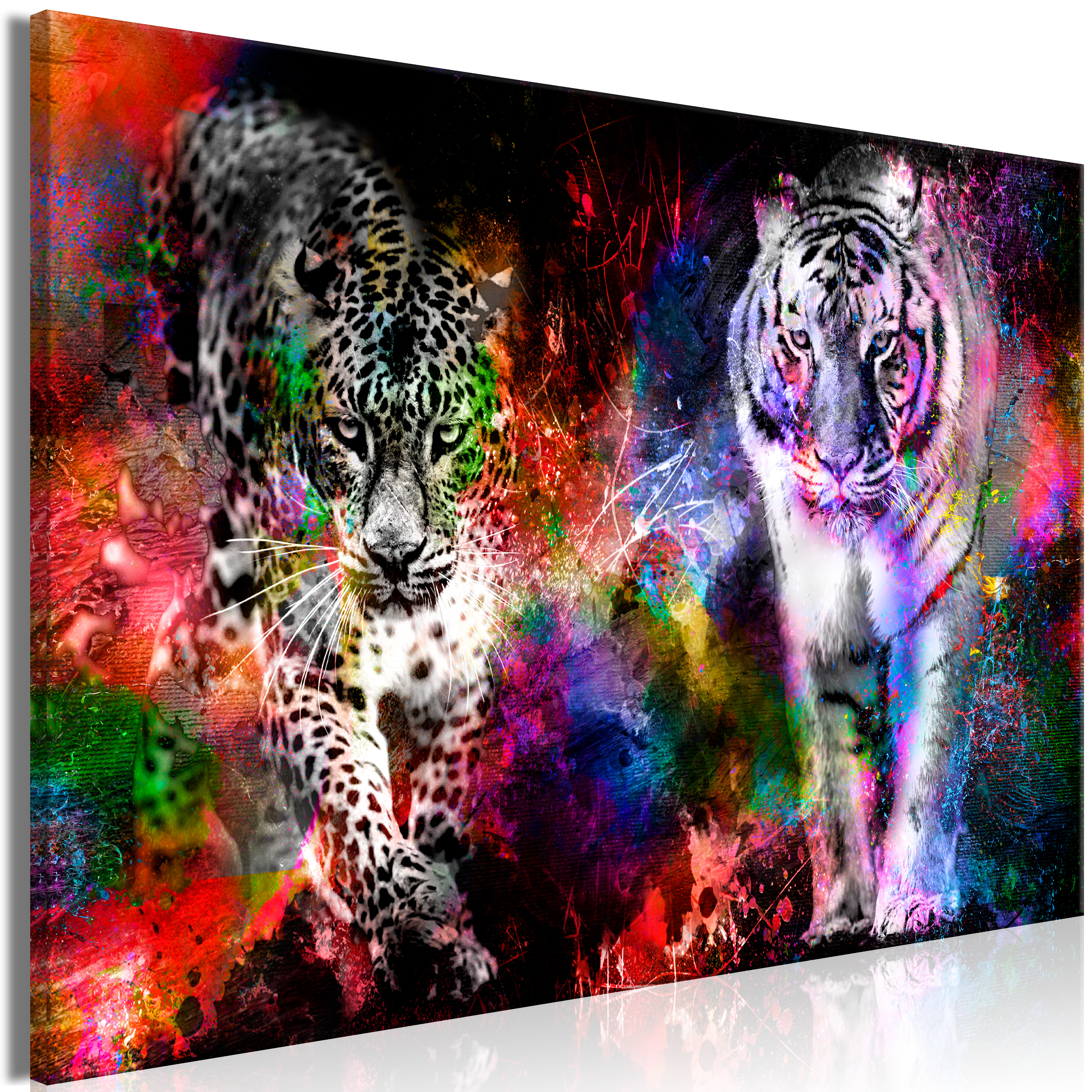 ANIMALI COLORATI Quadro su Tela TNT Stampe Immagini Murale Decor g-C-0349-b-a